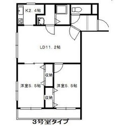 発寒駅 徒歩15分 2階の物件間取画像